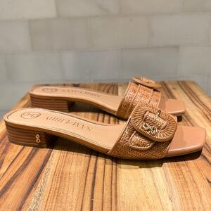 Sam & Libby Brown Block Heel Mules